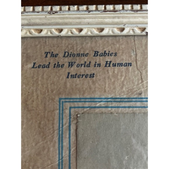 Dionne Quintuplets Vintage 1936 Advertising Calendar With Picture & Names Framed - Picture 4 of 7